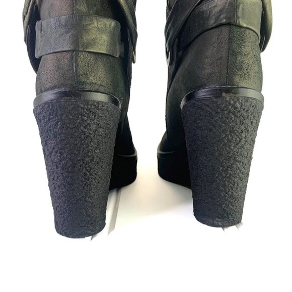 SCARPA LEATHER BOOTS GREEN BOOTS LACE UP BOOTS WEDGE BOOTS MADE IN ITALY SIZE 38 - Picture 6 of 16